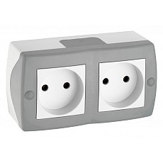 Блок с розетками без заземления mono electric octans ip20 104-020006-121